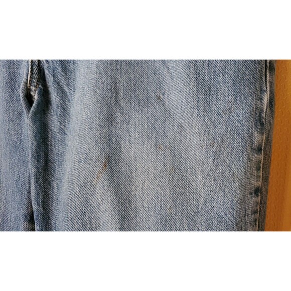 Vtg Express Jeans Size 9/10 SHORT Extreme Flare Distressed Light-Medium Blue Y2K - Picture 7 of 12